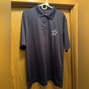 Dallas Cowboys Authentic NFL Football Men's XL Polo Golf Shirt Navy